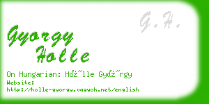 gyorgy holle business card